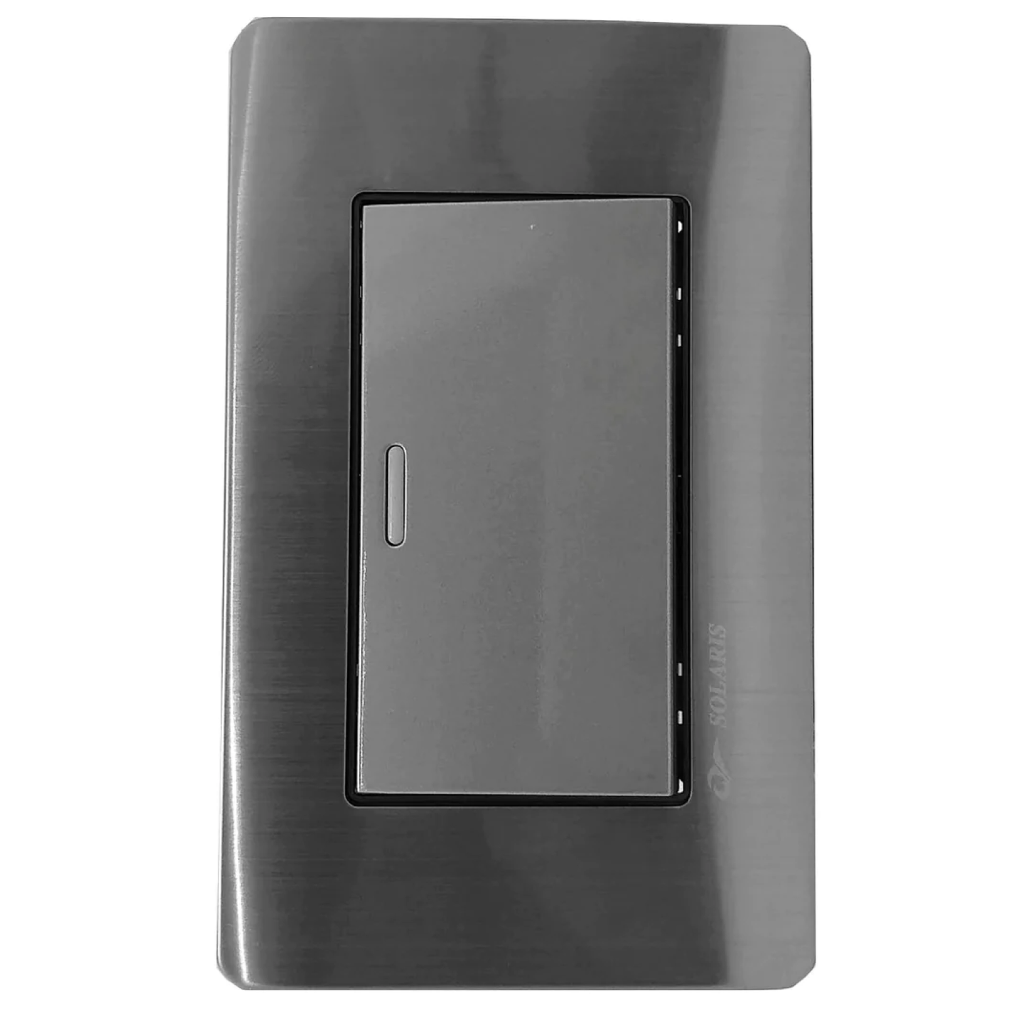 Placa 1 apagador escalera gris cromo Solaris 1AL1GR