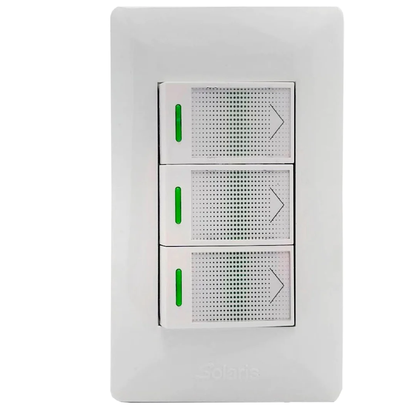 Placa 3 apagadores blanca Solaris WB-3 ultra