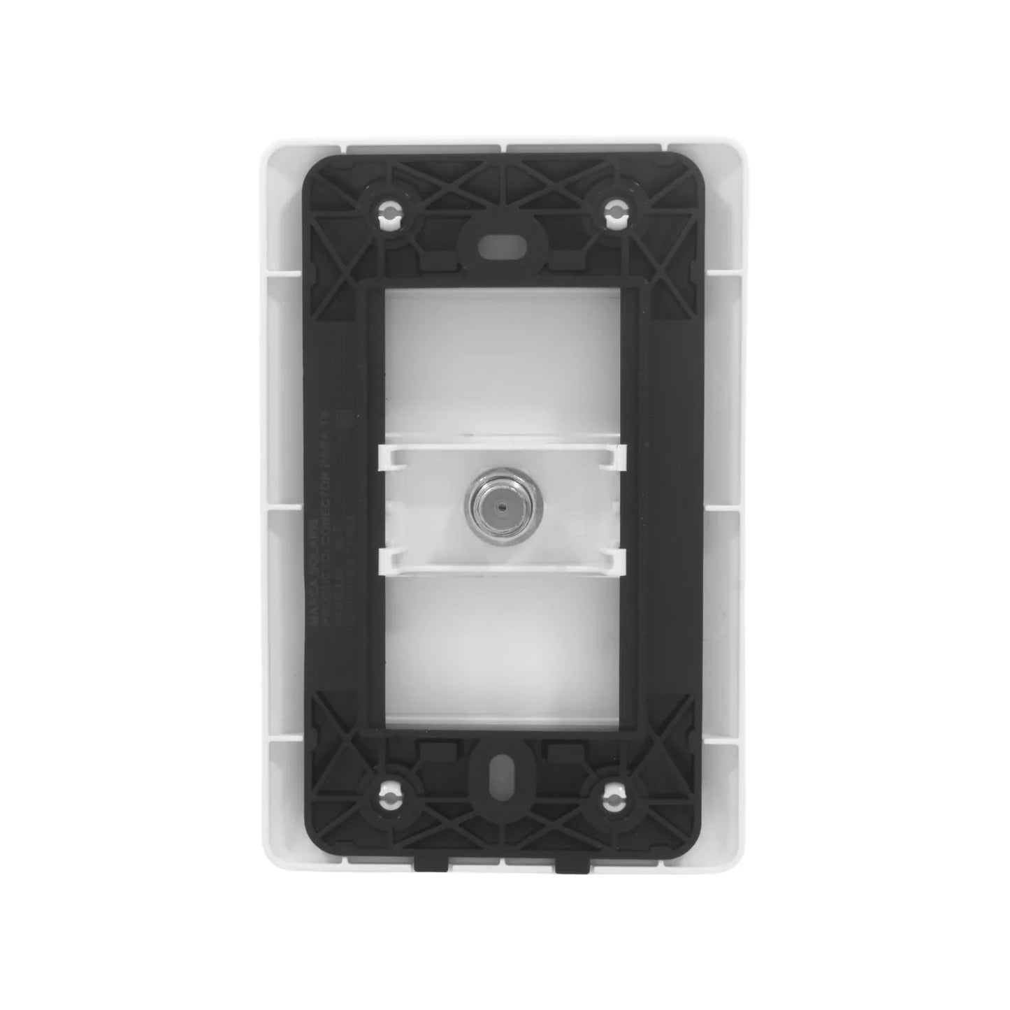 Placa 1 entrada para cable coaxial blanco Solaris ECO-7-BC