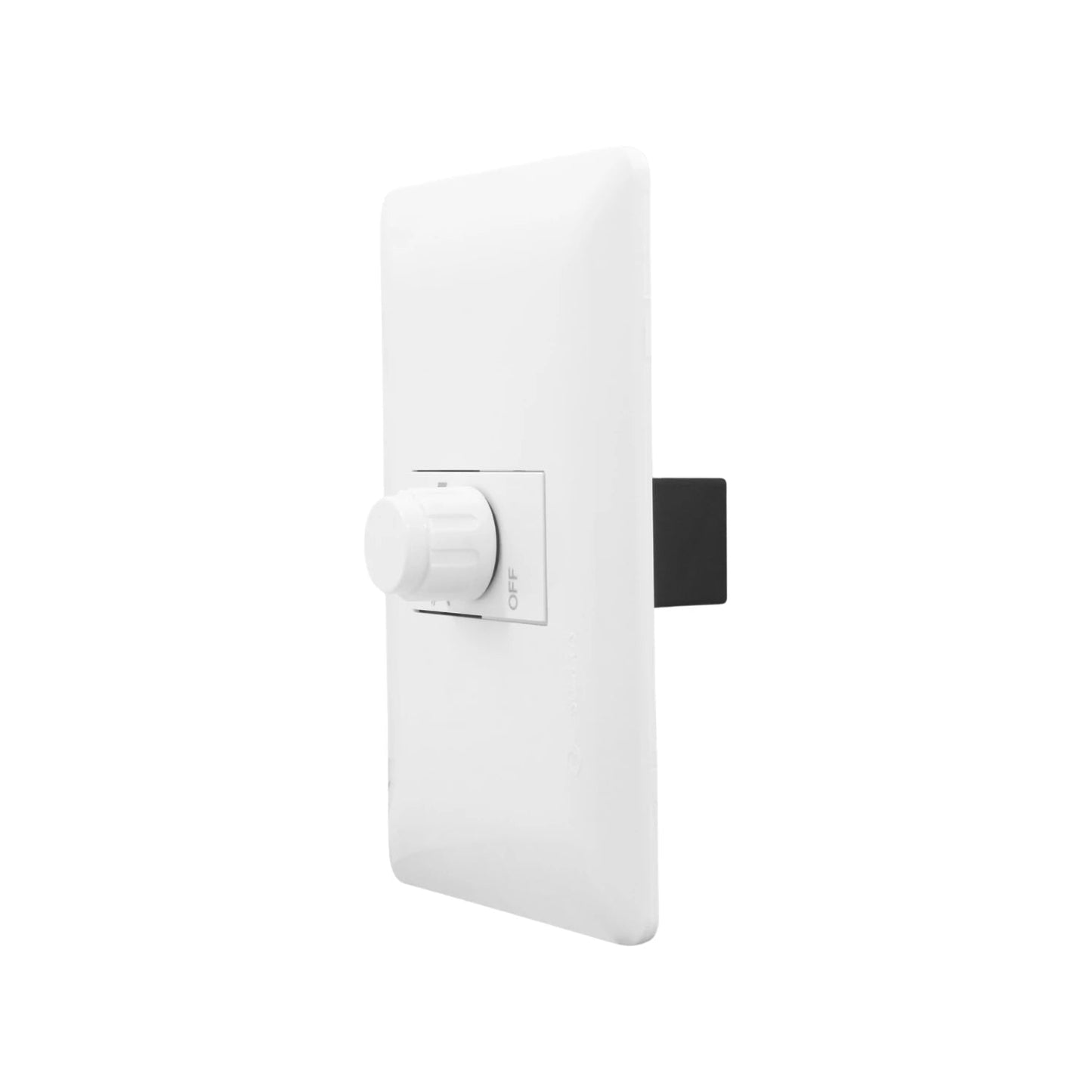 Placa blanca con dimmer de luz rotatorio, interruptor regulador de intensidad para control de iluminación