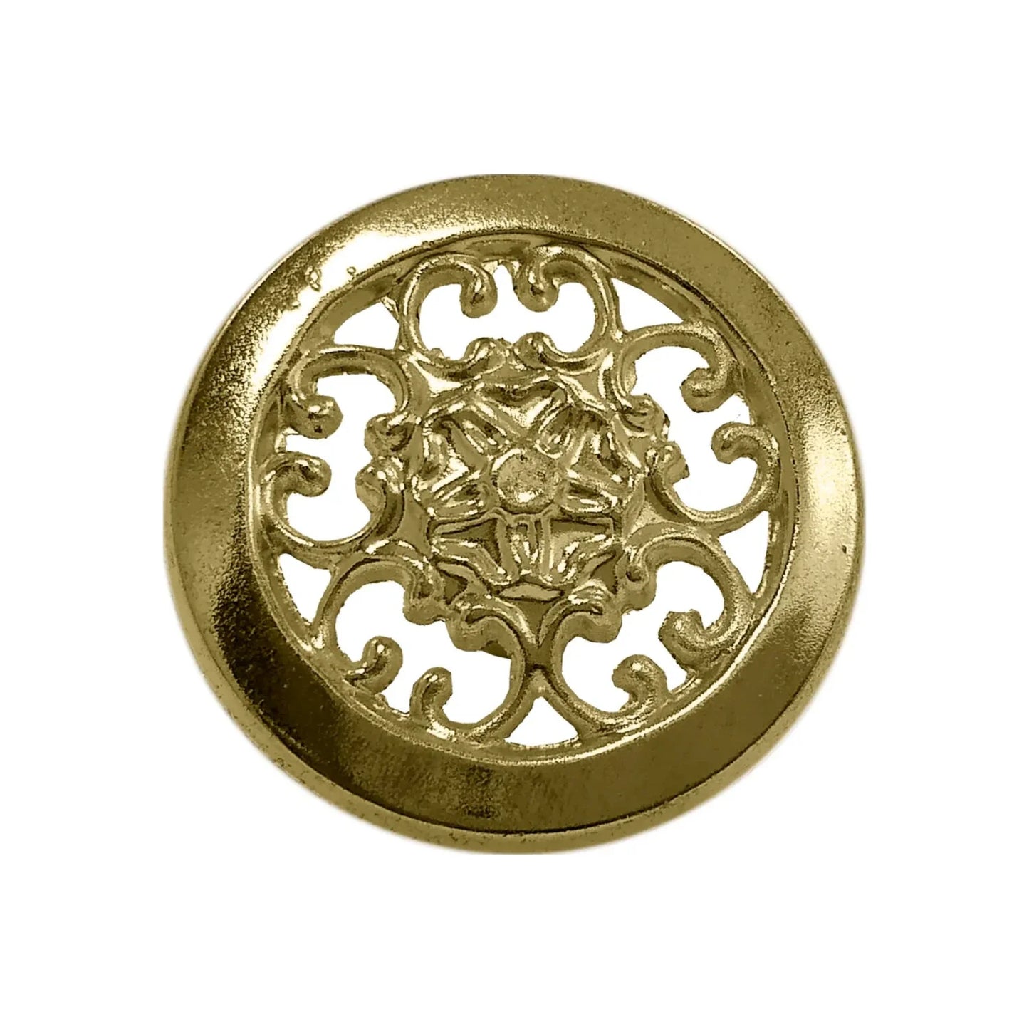 Jaladera 38 mm latón brillante Rish calada