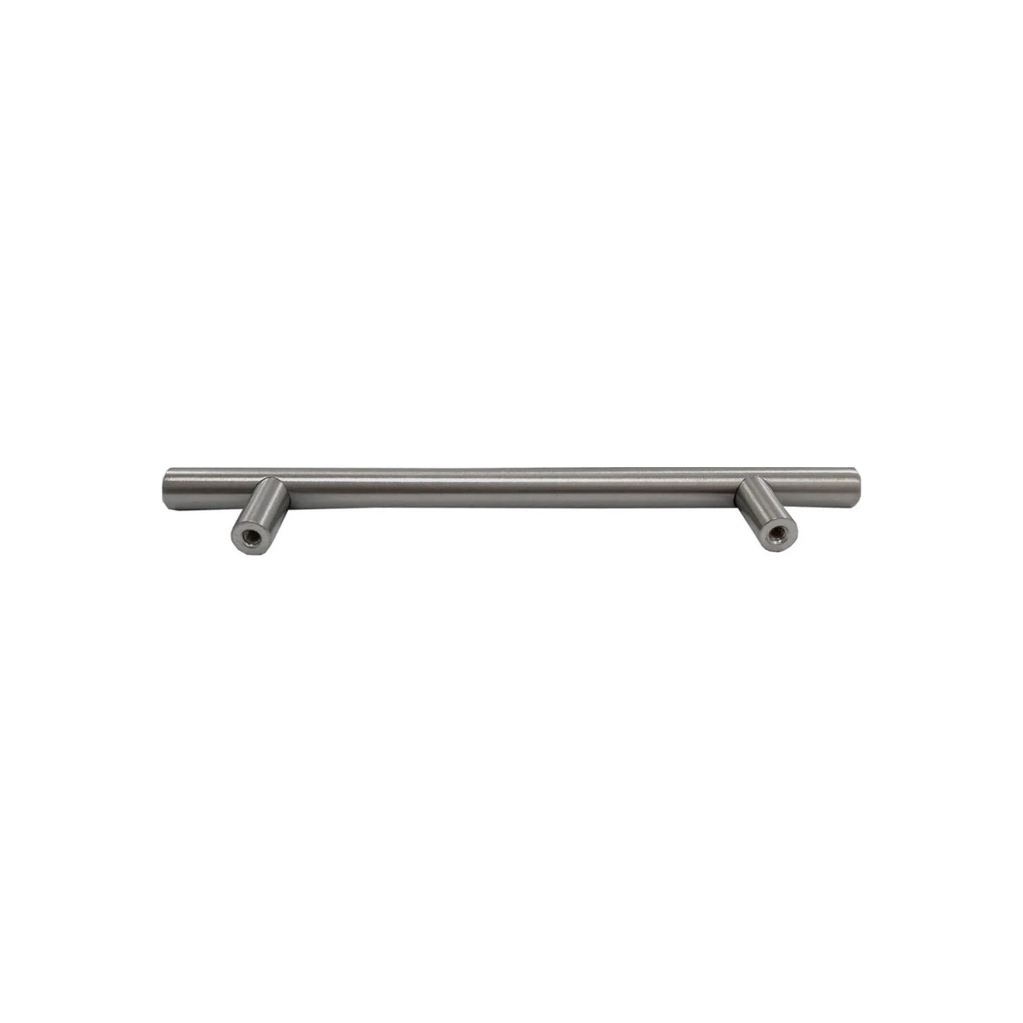 Jaladera tubular de acero inoxidable 128mm para mueble o cajón, acabado cepillado