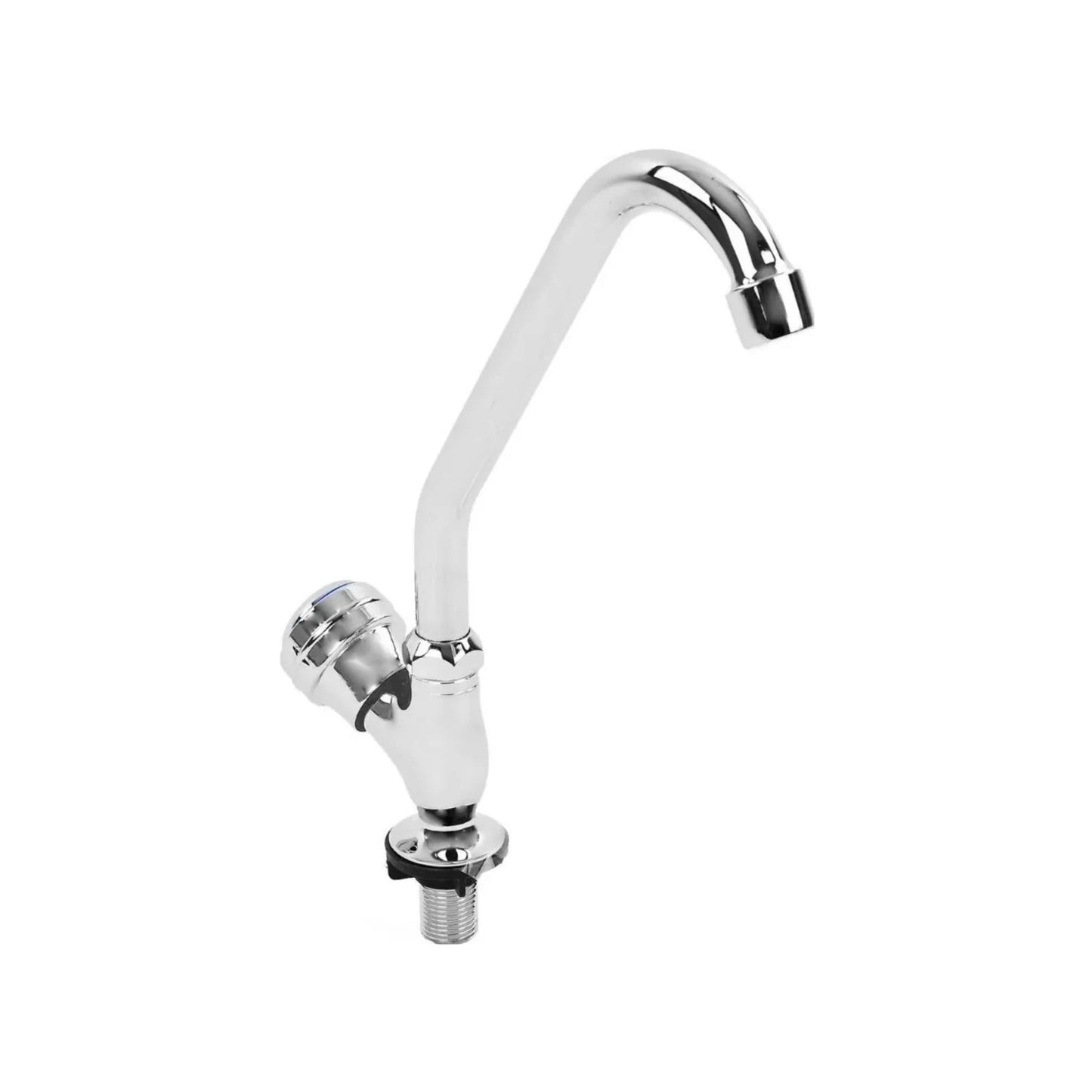 Llave individual monomando para fregadero de cocina o bar, acabado cromado brillante, con cuello de ganso.