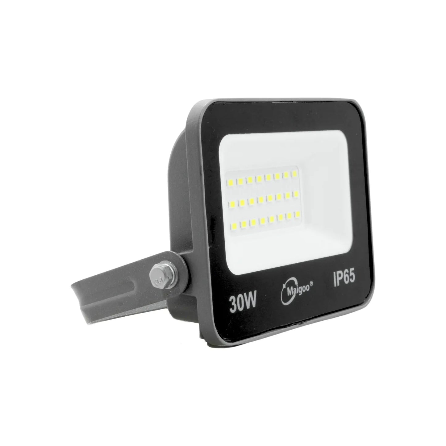 Reflector LED Maigoo 30W IP65 gris oscuro con soporte para iluminación exterior