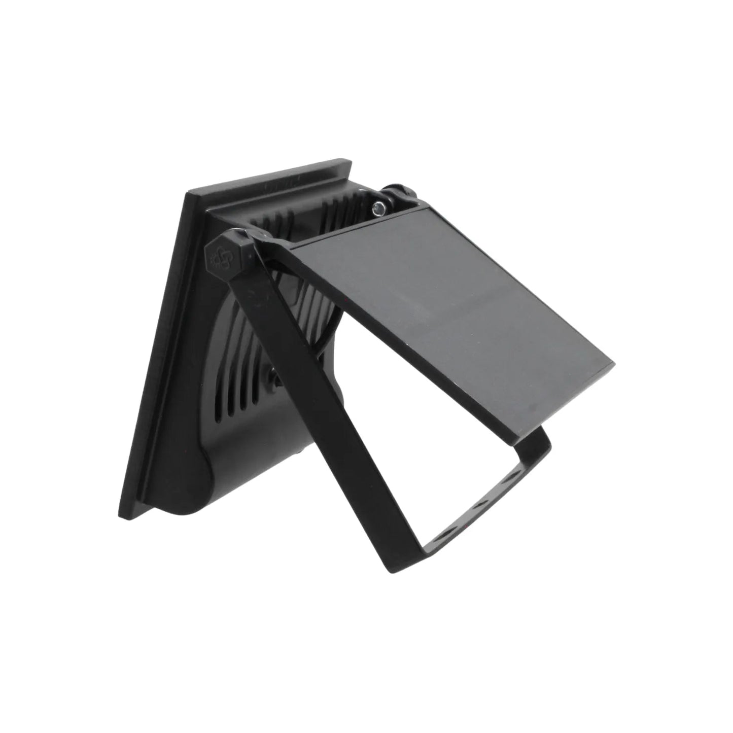 Reflector LED negro con soporte ajustable de metal para iluminación exterior o seguridad