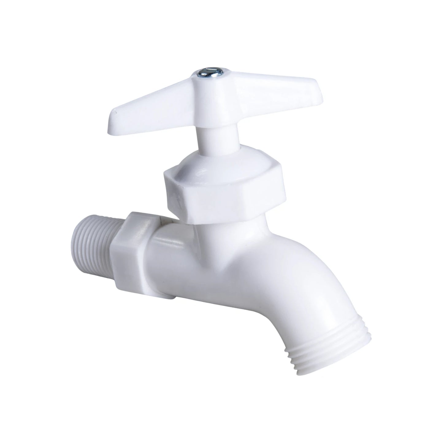 Llave de nariz 1/2" con rosca reforzada PVC económica