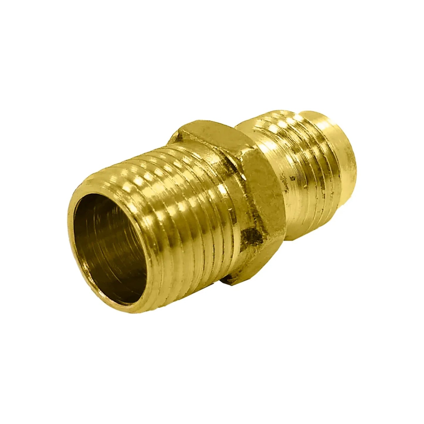 Niple terminal 3/8"x3/8" (10x10 mm) latonado