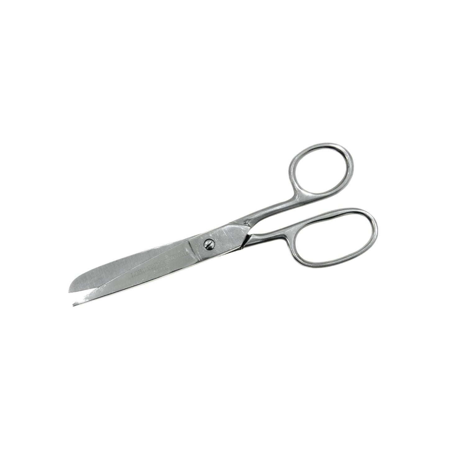Tijera de costura Lobo profesional 6'' acero inoxidable, hojas plateadas punta redonda