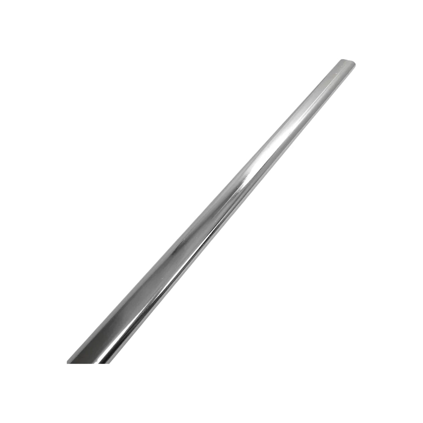 Tubo ovalado cromado brillante para closet, barra de ropa resistente