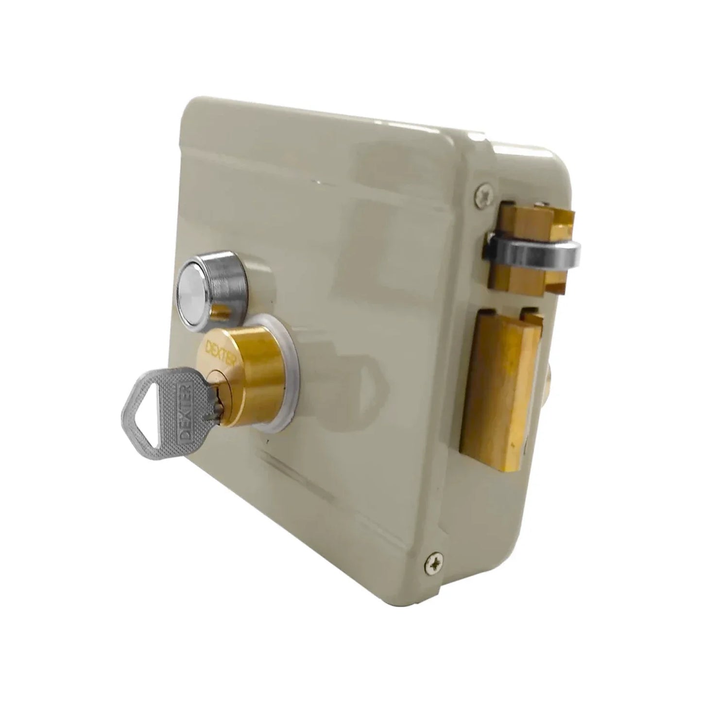 Cerradura/Chapa eléctrica sobreponer derecha beige Dexter 5805