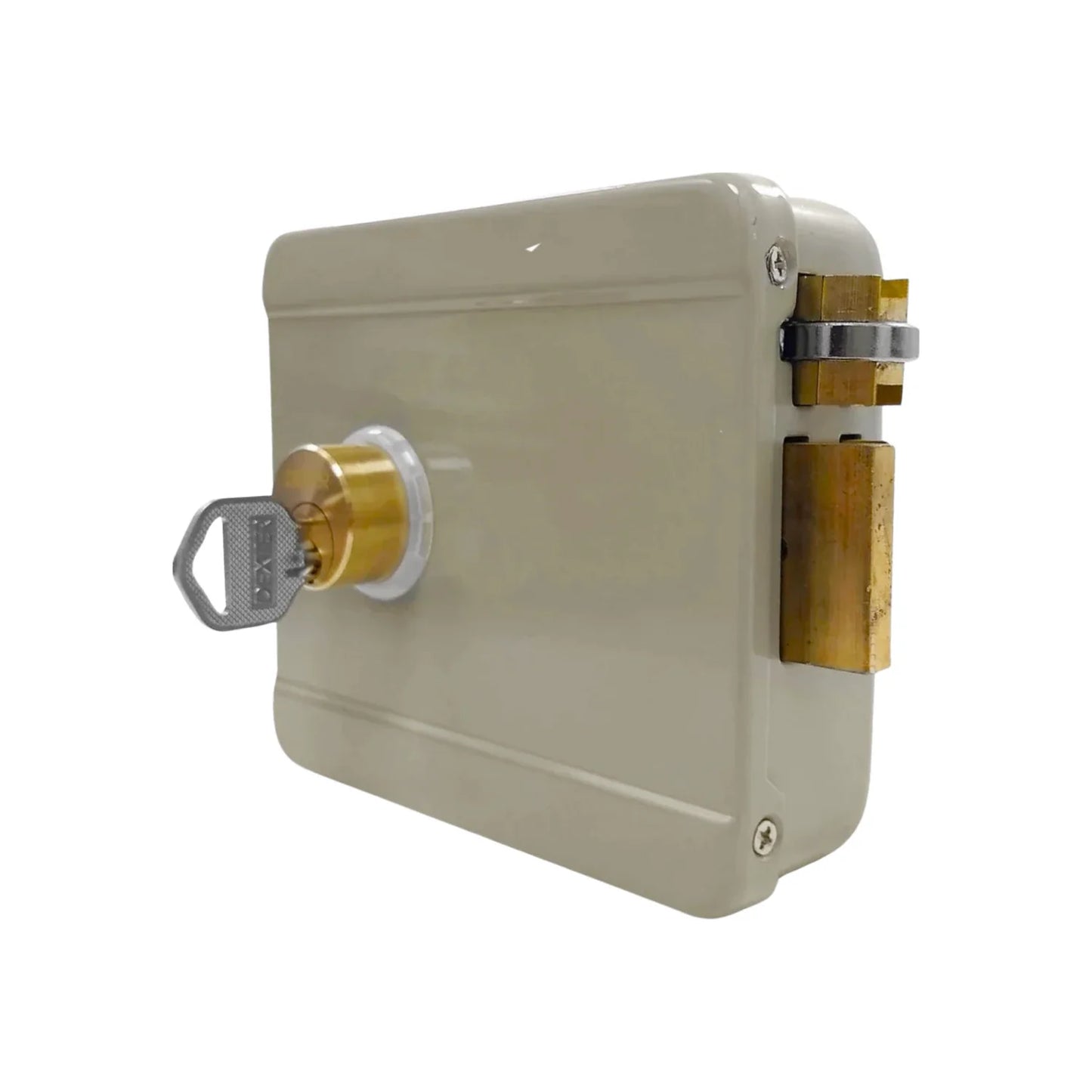 Cerradura/Chapa eléctrica sobreponer derecha beige Dexter 5809