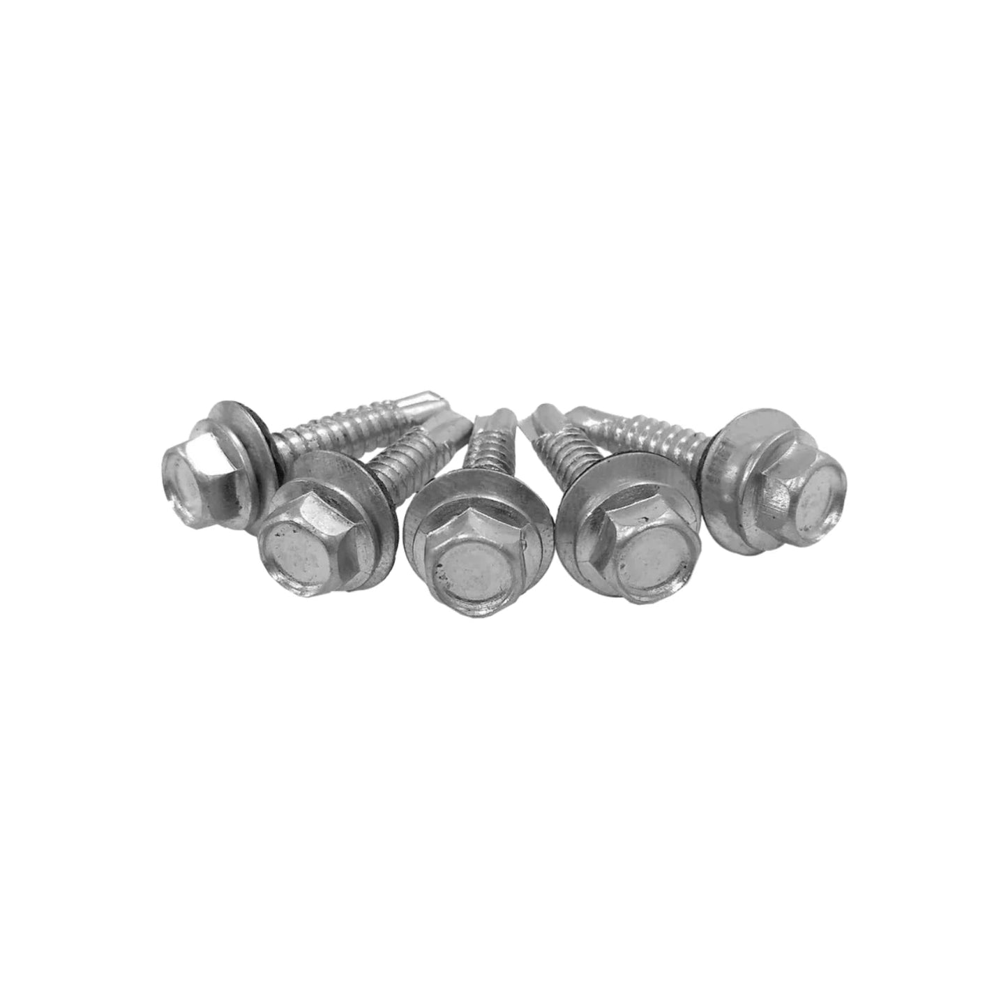 Tornillos punta de broca cabeza hexagonal autoperforantes galvanizados con arandela para fijación en metal