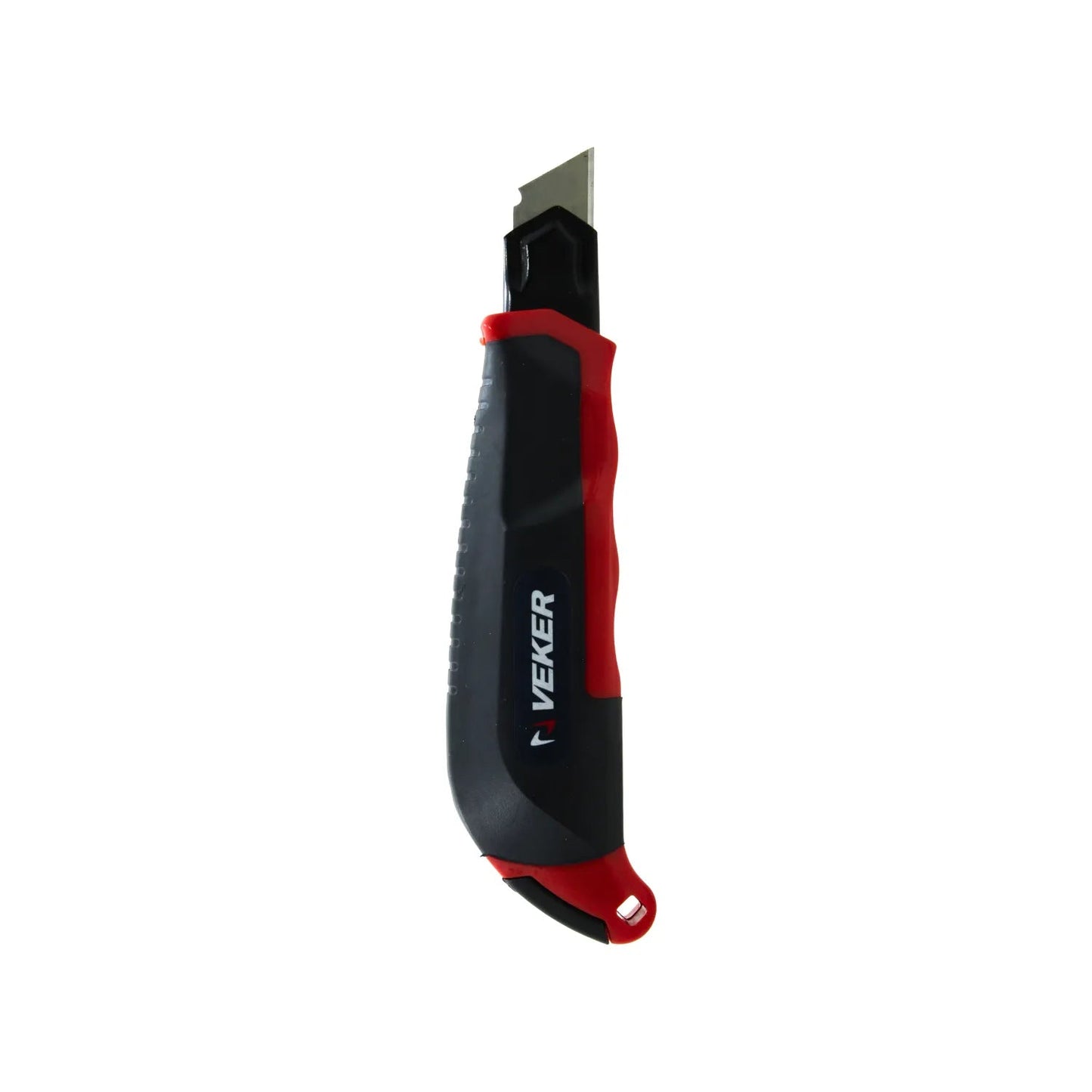 Cúter retráctil Veker negro rojo 5 pulgadas con alma de metal para trabajos de corte precisos