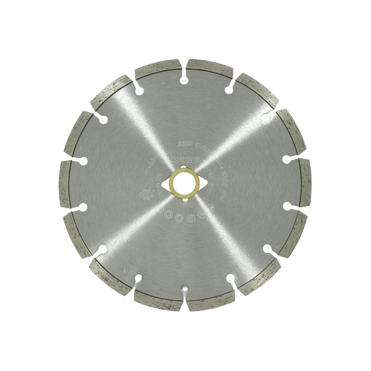 Disco de corte diamantado segmentado 180mm marca Thumb para concreto y piedra máx 8500 RPM