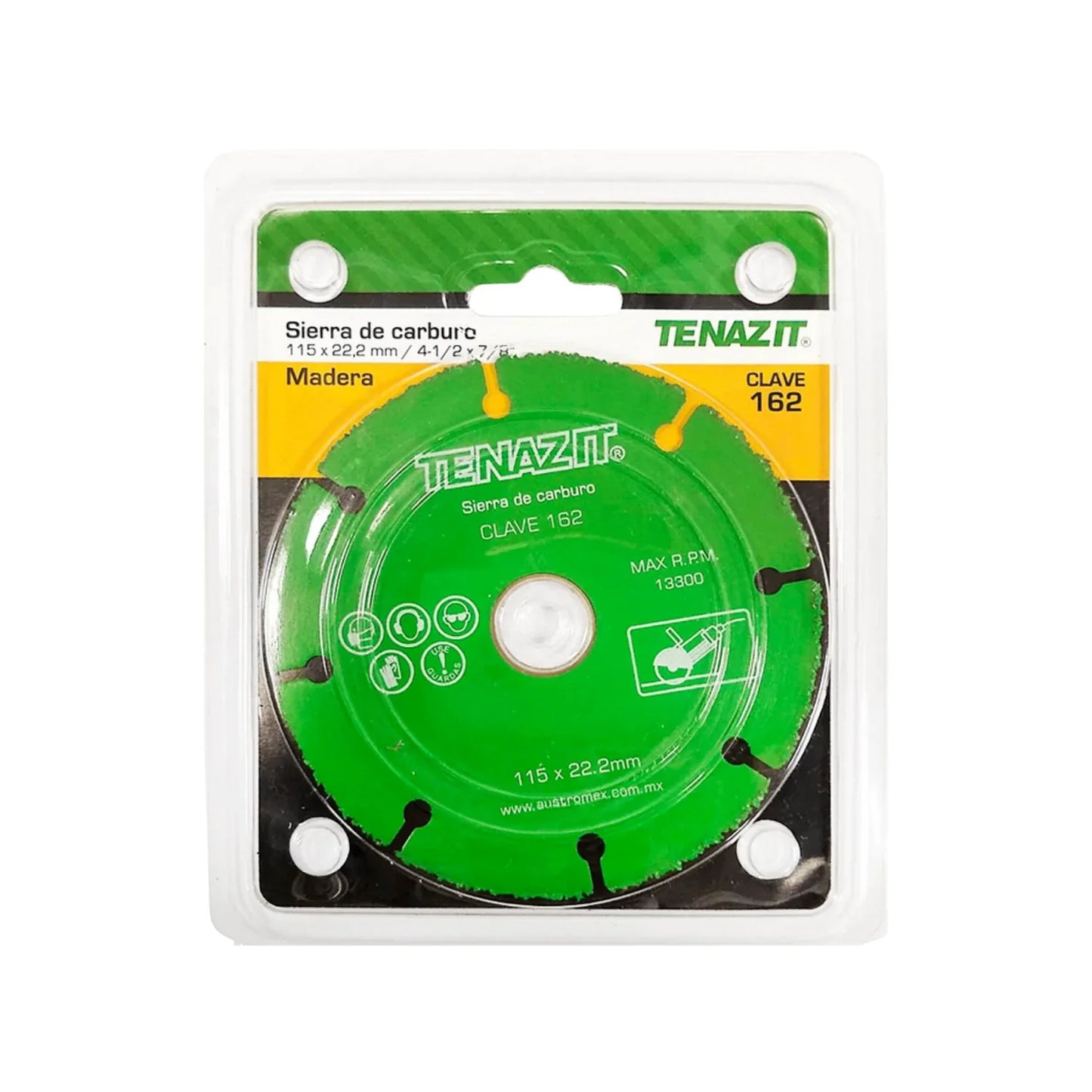 Sierra de carburo 4 1/2" para madera Tenazit 162