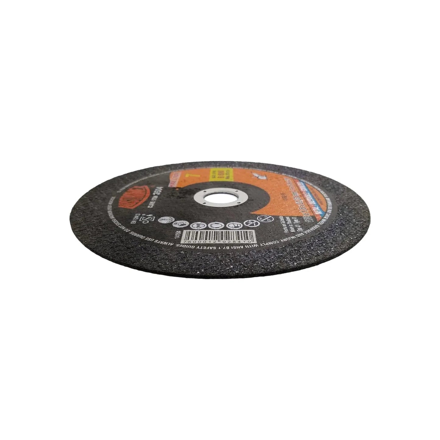 Disco de corte Austromex 3504 de 7 pulgadas para acero inoxidable, seguridad EN 12413