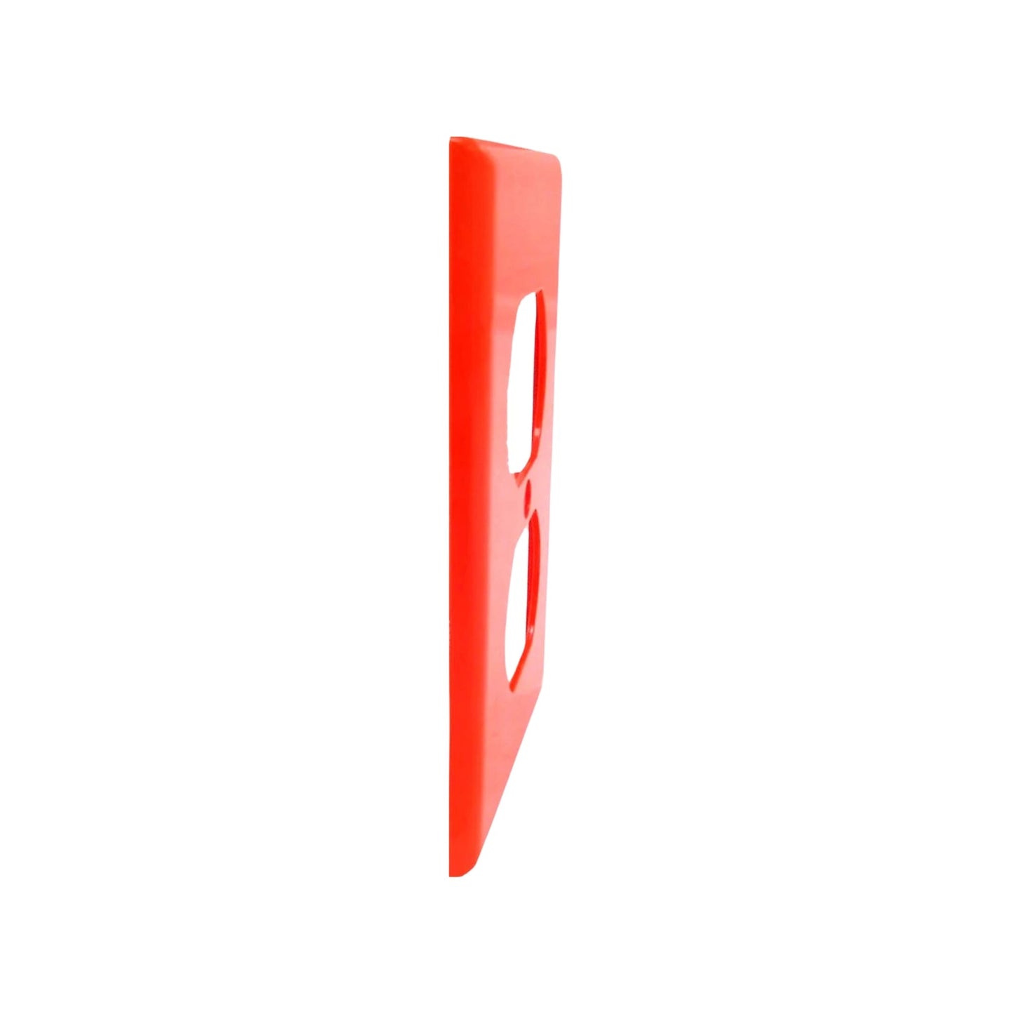 Placa de pared dúplex naranja para dos tomacorrientes eléctricos, ferretería