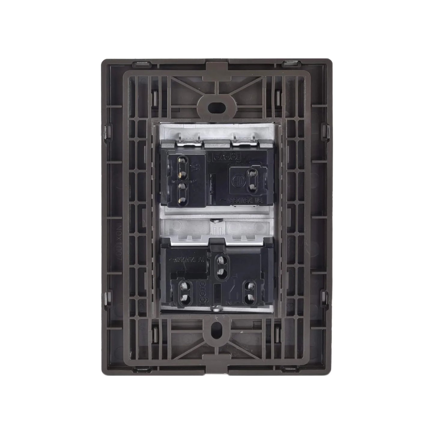 Placa 1 apagador escalera/1 contaco inoxidable oxford Igoto INOX2007
