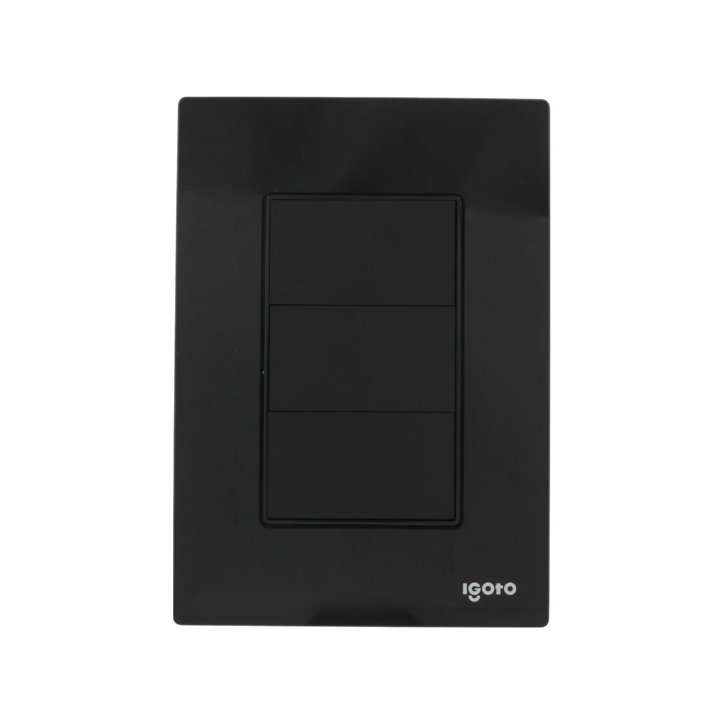 Placa ciega negra crystal Igoto CRIS2015