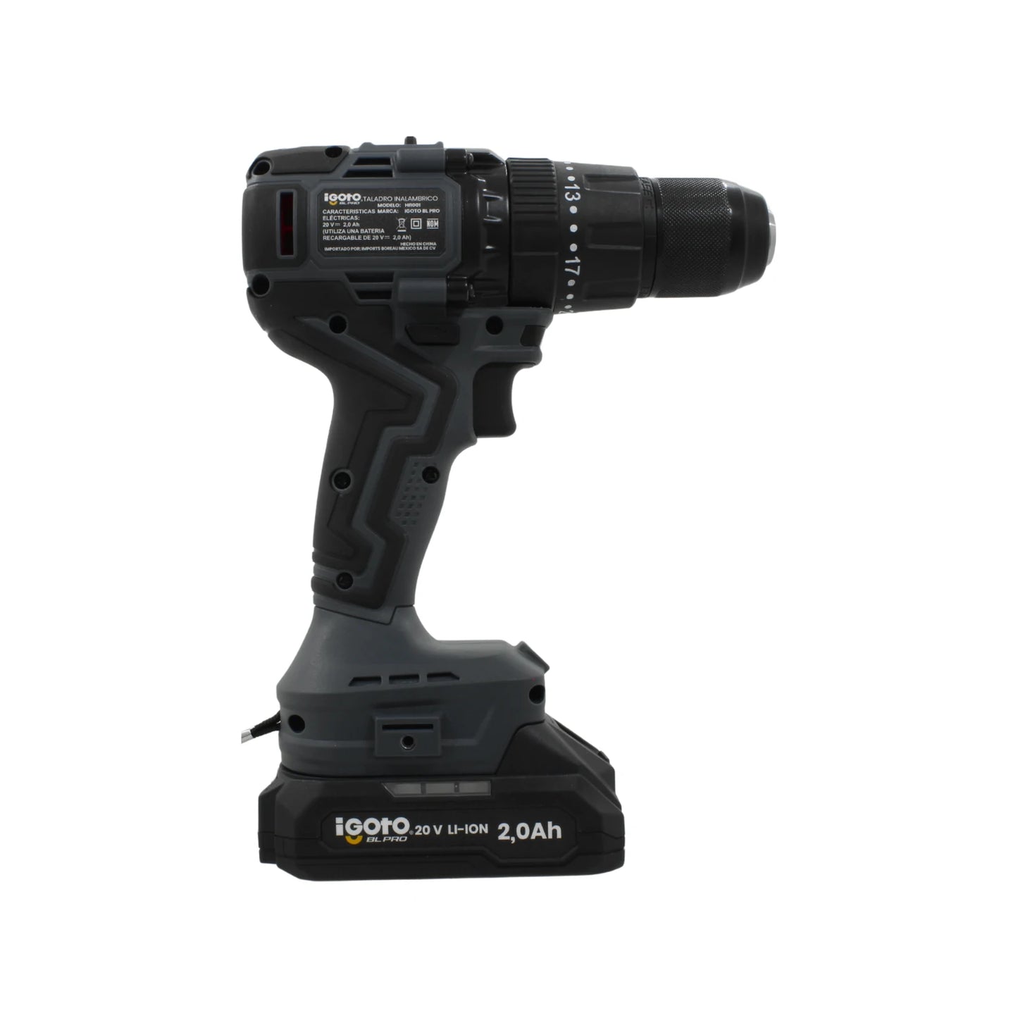 Atornillador inalámbrico Igoto 20 V 1/2" HI1001 BL PRO