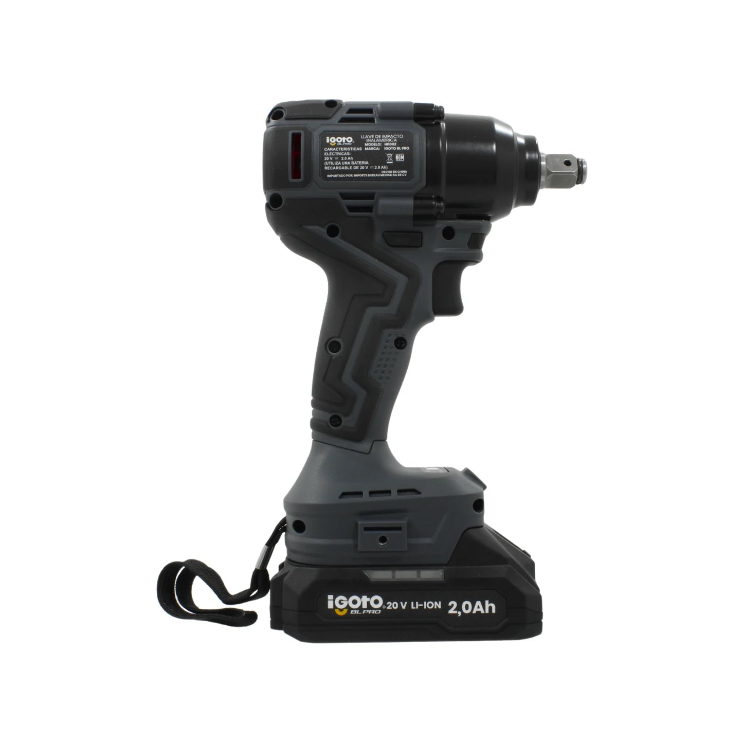 Llave de impacto/Atornillador inalámbrico 20 V Igoto HI1002 BL PRO