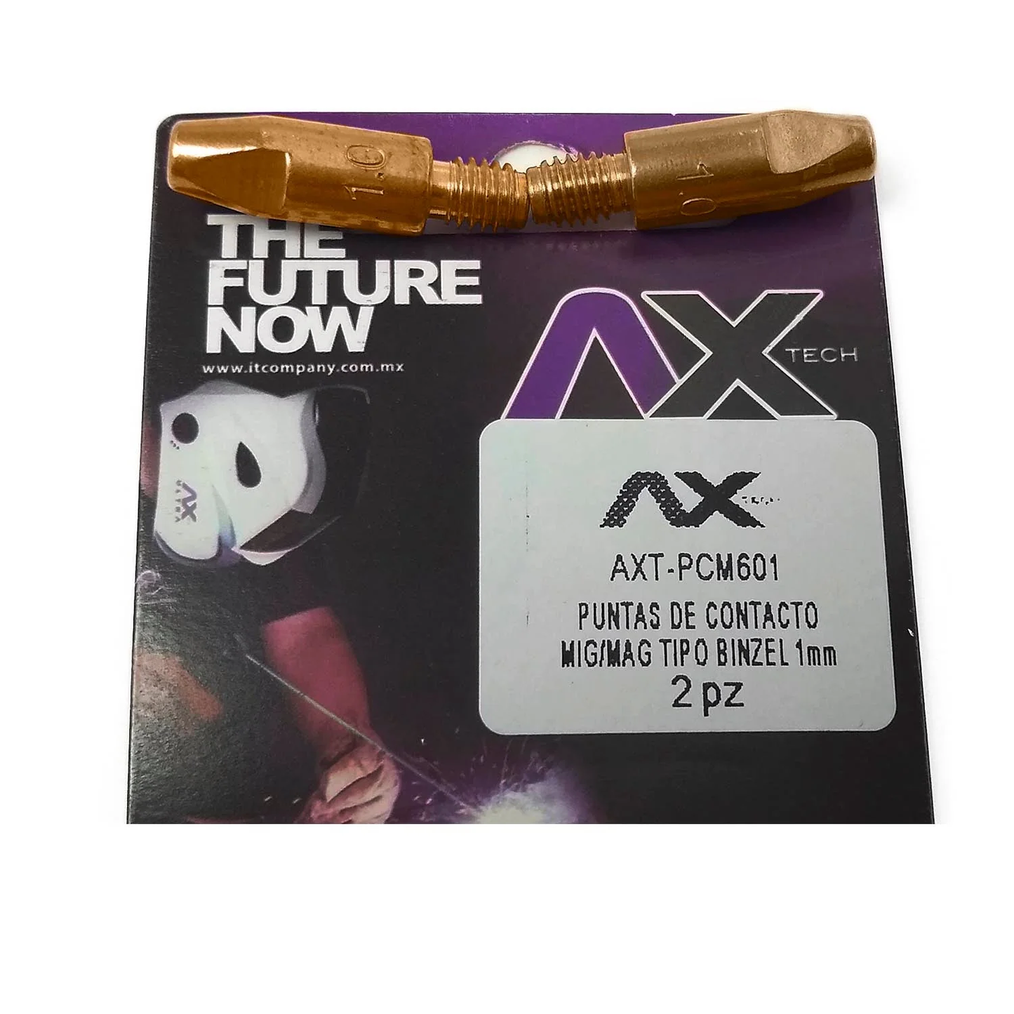 Punta MIG tipo binzel 2 piezas 1 mm Axtech PCM601