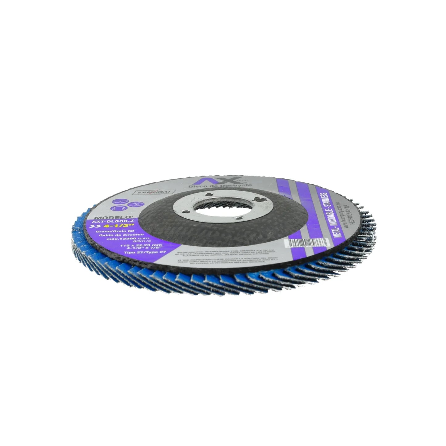 Disco 4 1/2" laminado grano 60 Axtech AXT-DLG60