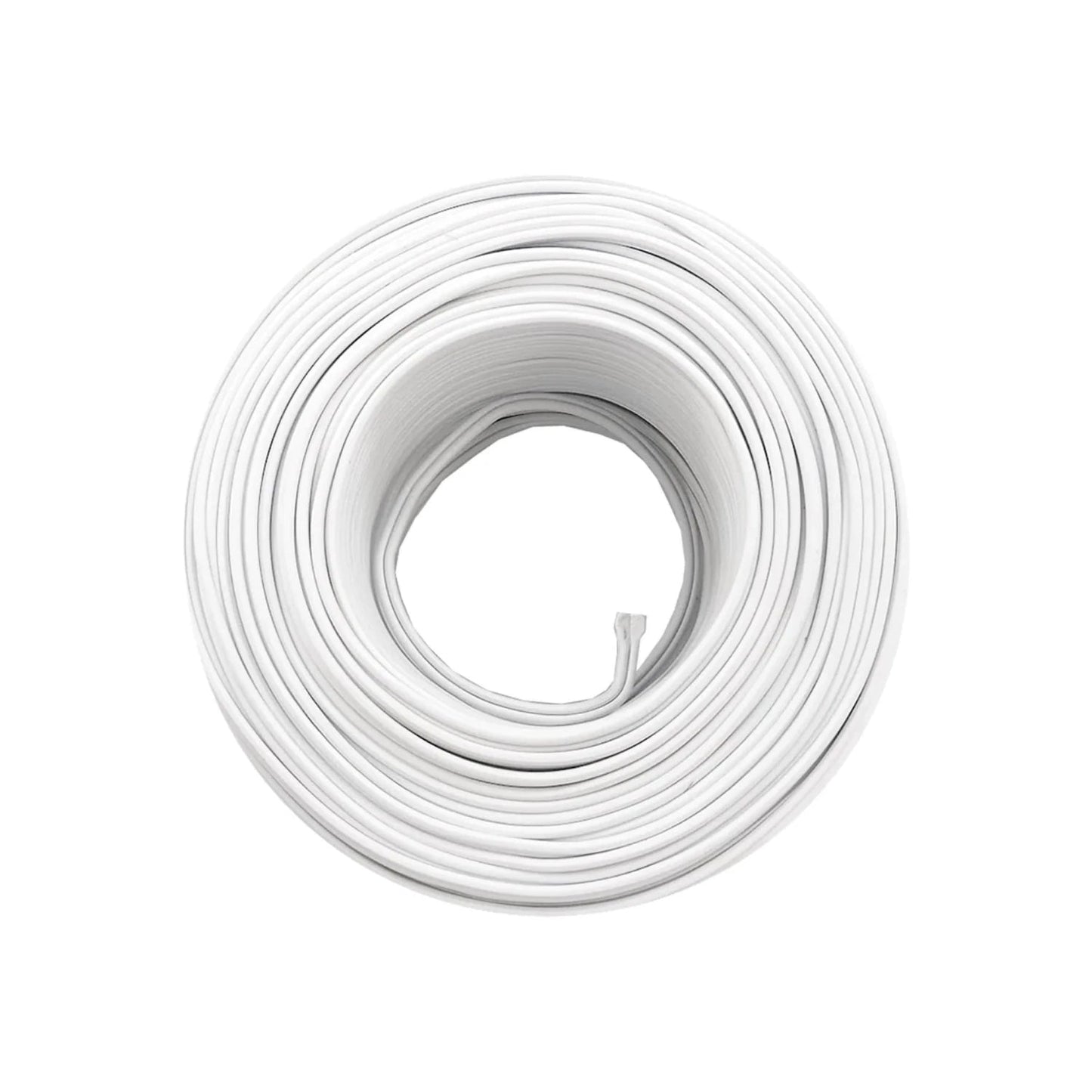 Cable eléctrico blanco calibre 14, rollo de 100 metros para instalaciones