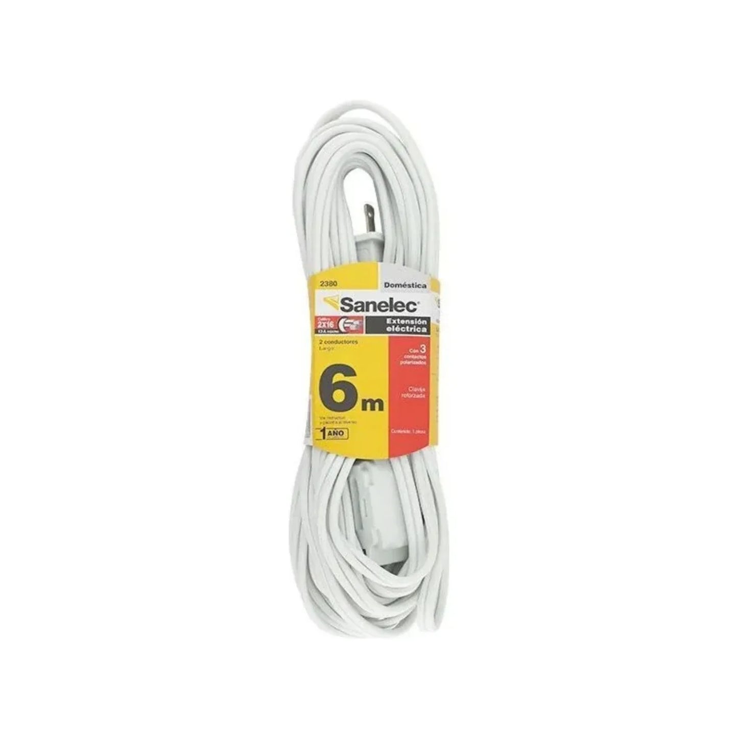 Extensión 6 metros blanca Sanelec 2380