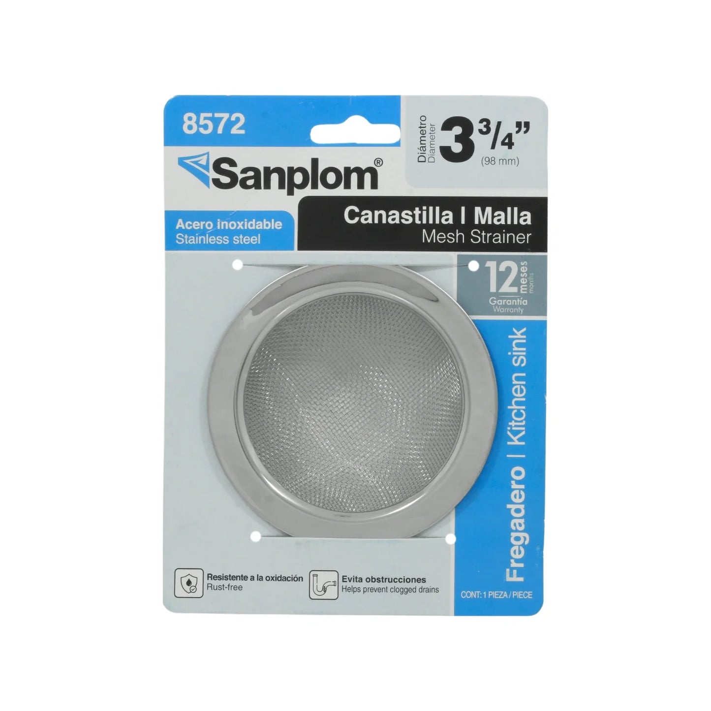Cedazo para contracanasta acero inoxidable Sanplom 9305