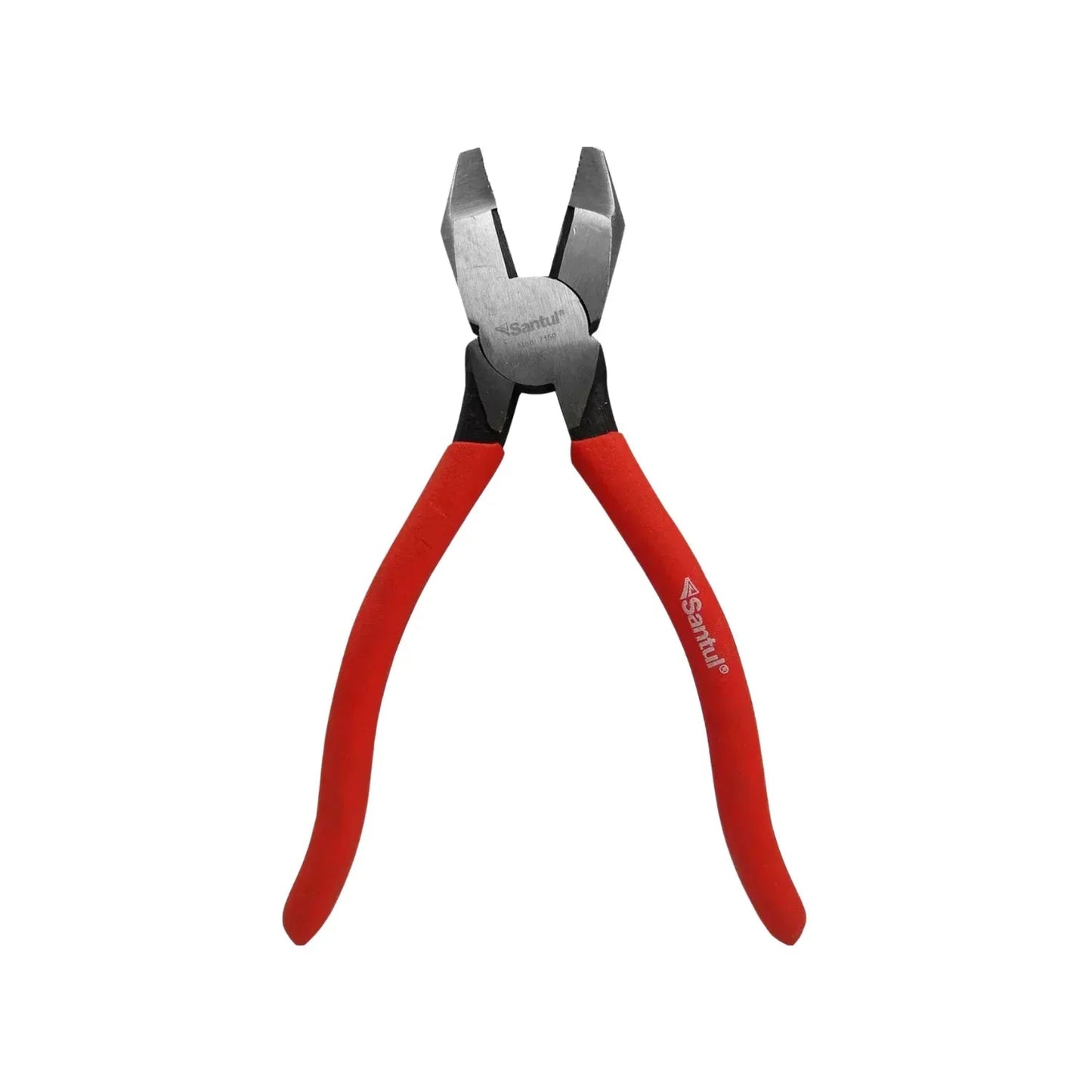 Pinza de electricista Santul 8" roja con mangos ergonómicos, herramienta de corte y agarre