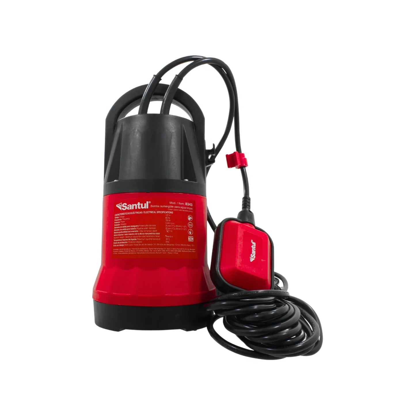 Bomba sumergible 1 HP para agua lipia Santul 8343