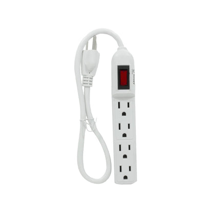 Multicontacto Argos blanco de 4 entradas con interruptor de encendido
