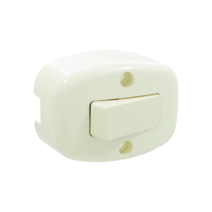 Apagador interruptor de luz de sobreponer color crema para control eléctrico doméstico