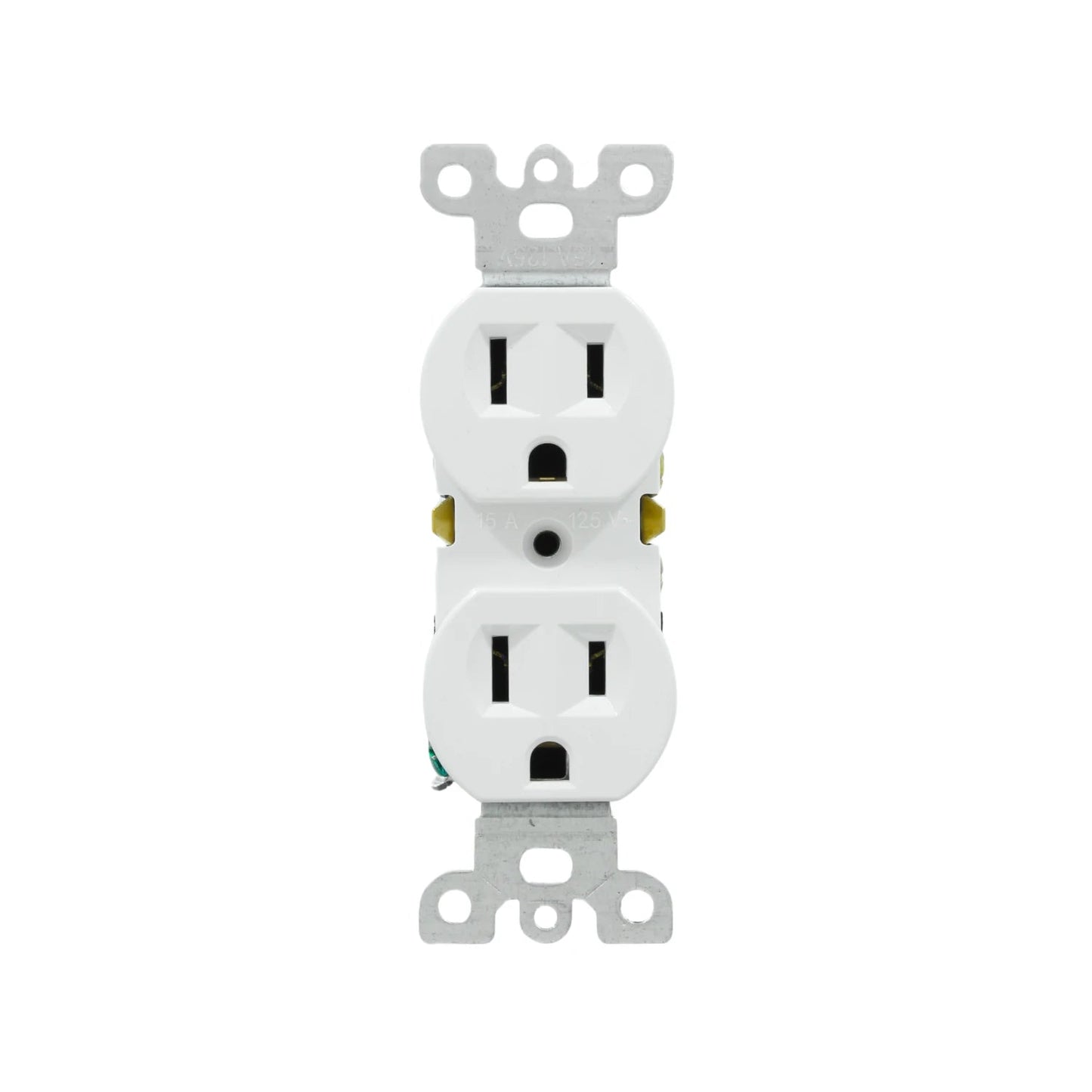 Contacto dúplex eléctrico blanco, toma de corriente de 15A 125V para instalación residencial