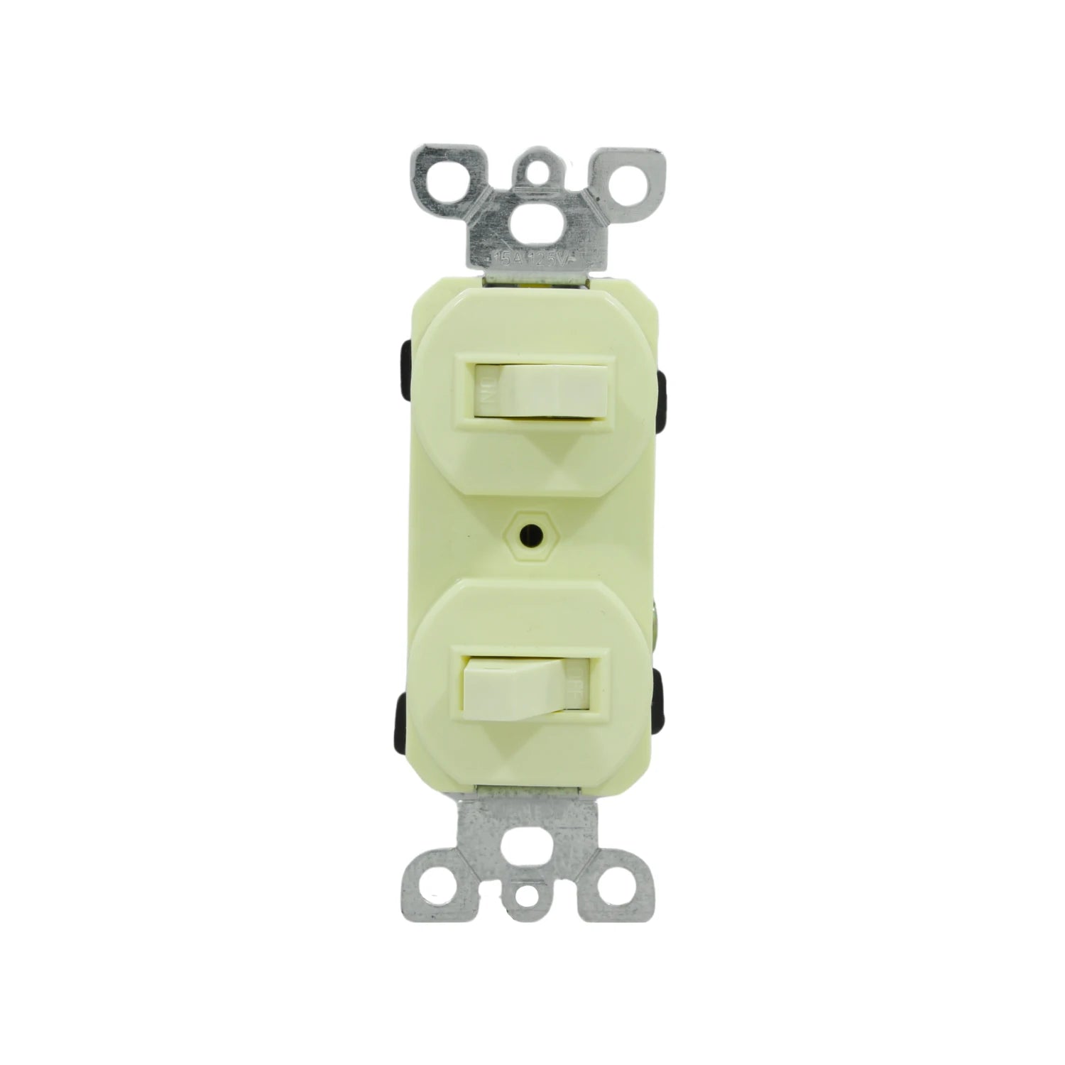 Apagador doble marfil 15A 125V para iluminación, interruptor de pared de dos vías