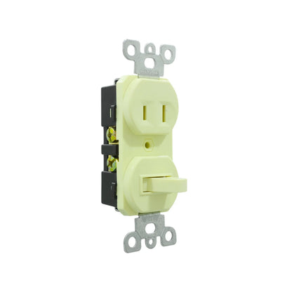 Contacto/apagador dúplex marfil Argos 8840100