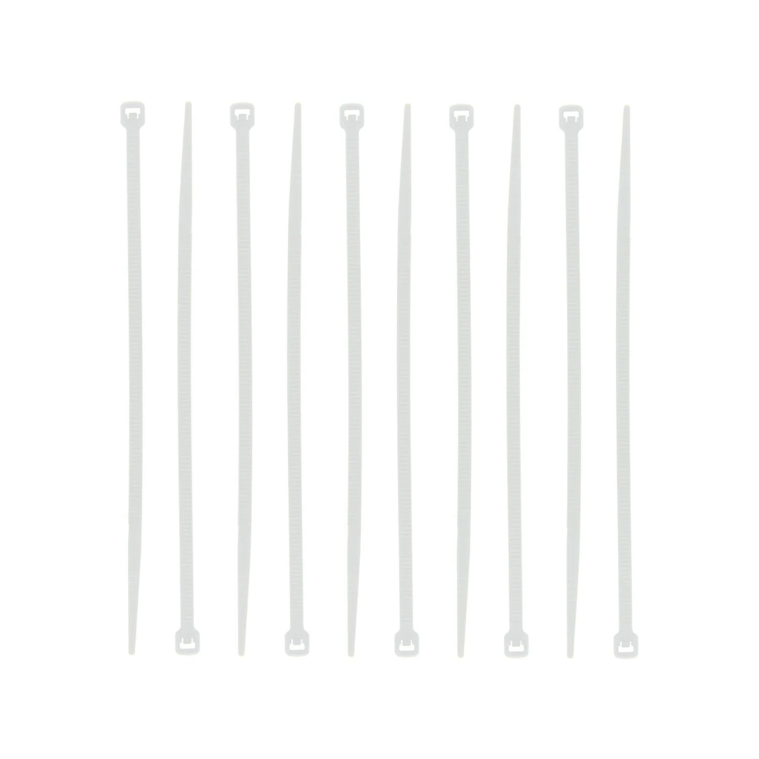 Cinchos plásticos blancos de 4 pulgadas para organizar cables y fijación en ferretería