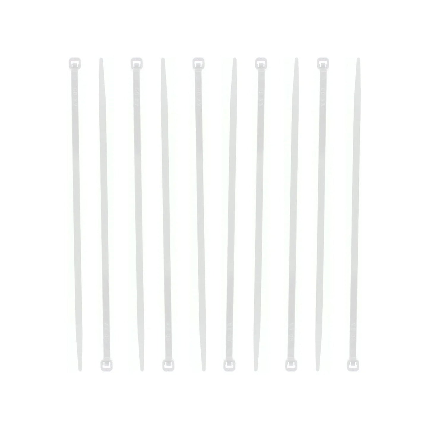 Cinchos plásticos blancos, bridas de nailon para sujeción y organización de cables en ferretería