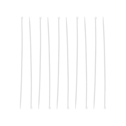 Diez cinchos blancos de plástico de 10 pulgadas para sujetar y organizar cables.
