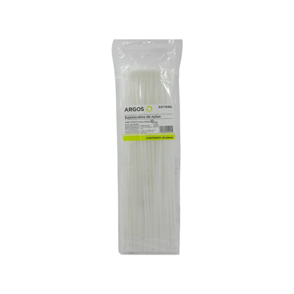 Cinchos sujetacables de nylon blancos Argos S371X46L de 14 pulgadas (371mm) y 4.6mm, paquete de 50 piezas