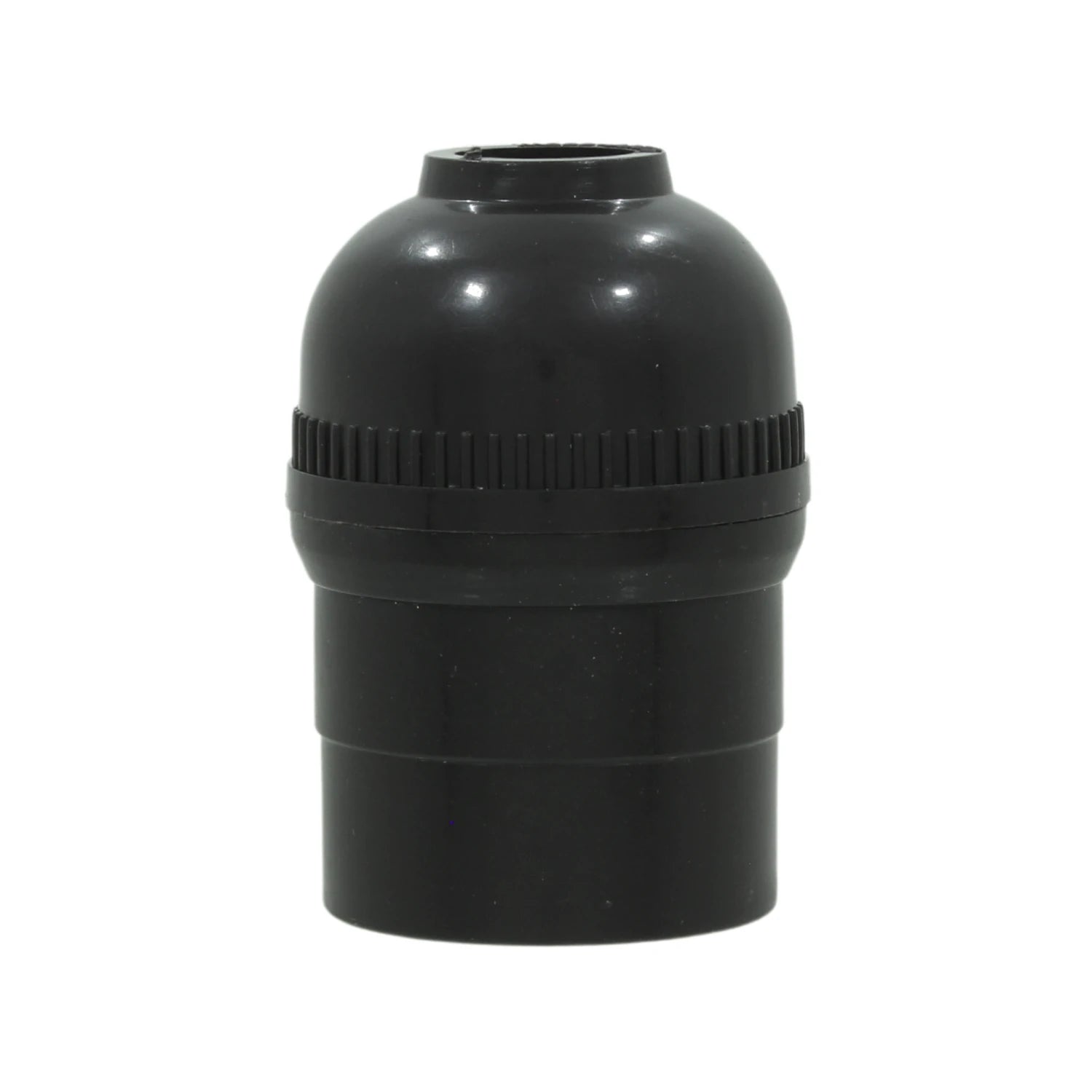 Socket sencillo baquelita negro para focos y bombillas de rosca E27