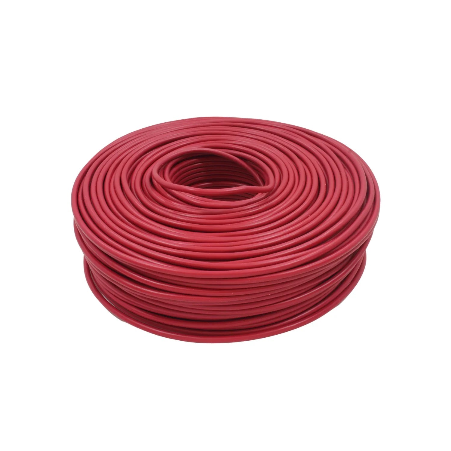 Rollo de cable eléctrico rojo calibre #8 de 100 metros para instalaciones de ferretería