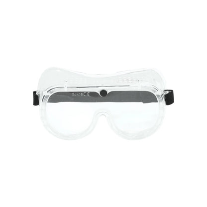 Goggles de protección transparentes con mica clara y correa elástica negra para seguridad industrial