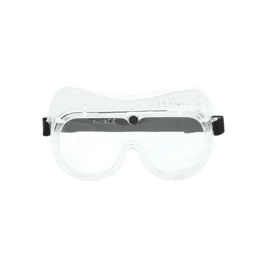Goggles de protección transparentes con mica clara y correa elástica negra para seguridad industrial