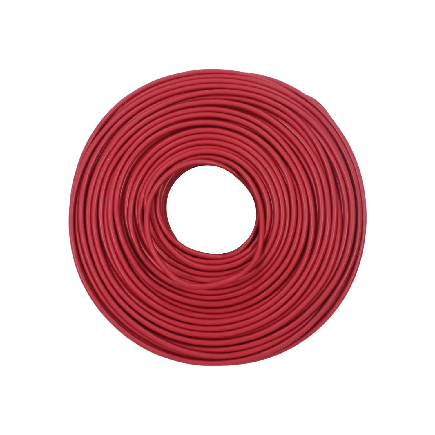 Cable eléctrico rojo calibre 12 en bobina, uso general en instalaciones eléctricas.