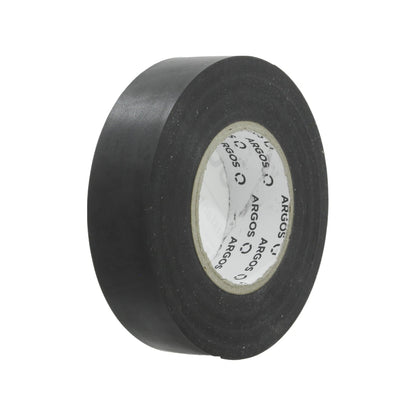 Cinta de aislar negra Argos 18m. Rollo aislante para electricidad y cableado