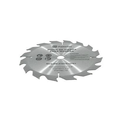 Sierra circular 7 1/4" de 16 dientes para madera Fumetax SW-4101016T01