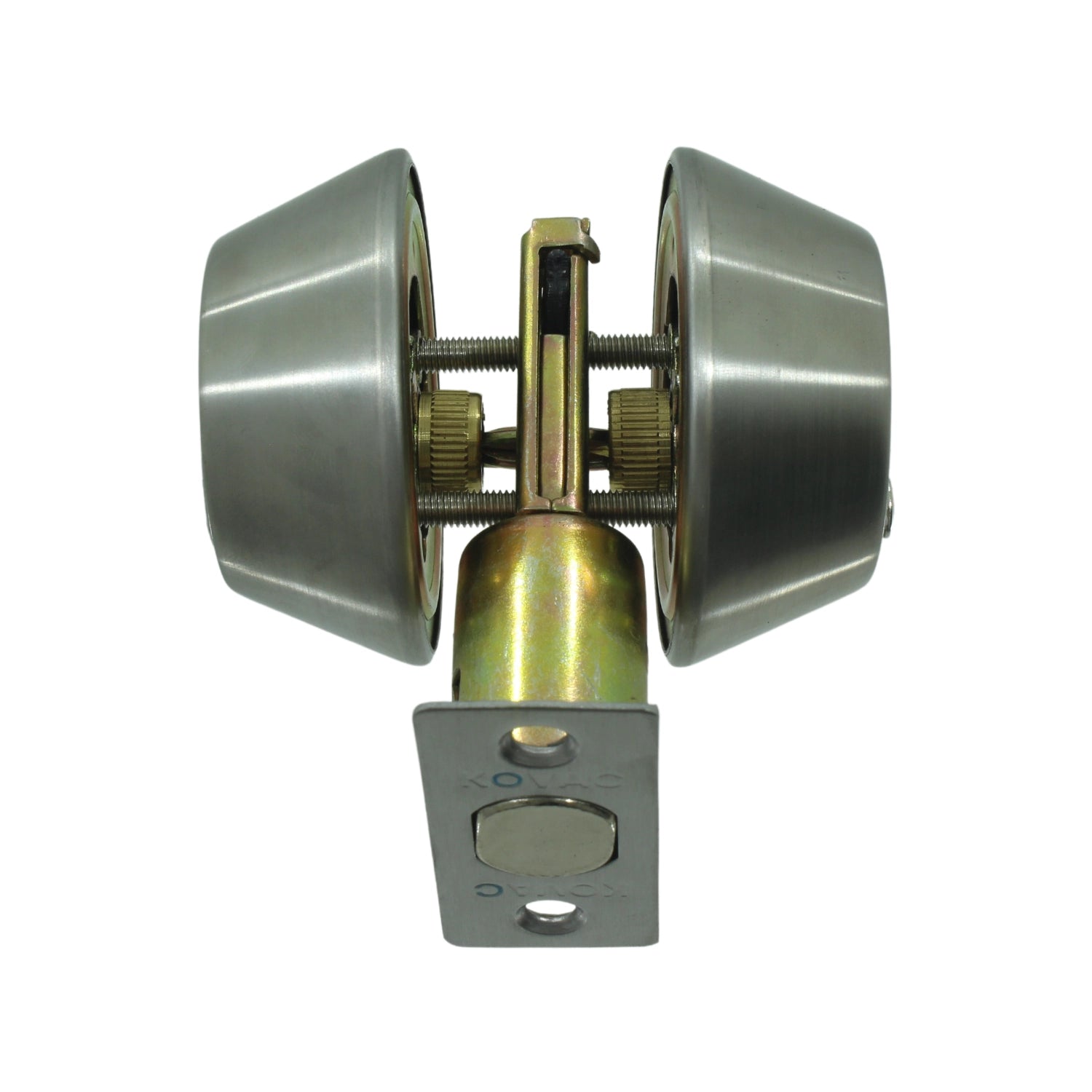 Mecanismo cerrojo de seguridad doble llave cromo satinado para puerta de entrada principal