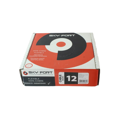 Cable #12 negro 100 m Sky Fort CSKY-N-12